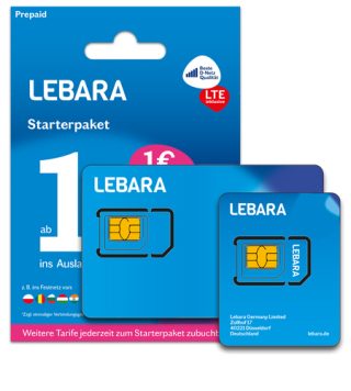 سیم‌کارت فیزیکی بین‌المللی Lebara انگلیس - تصویر 1